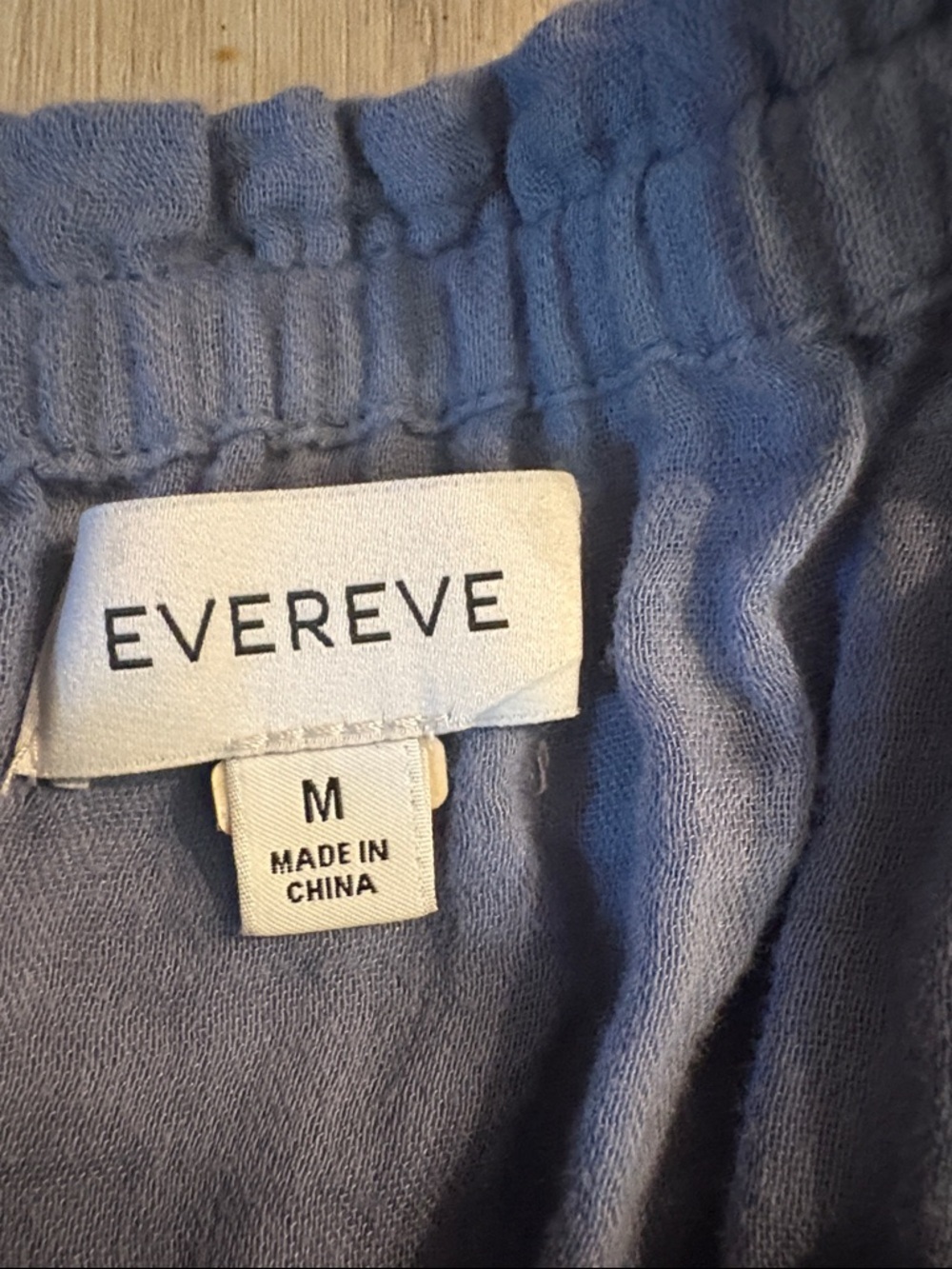 EVEREVE Riley Strapless Gauze Jumpsuit Blue Medium beach summer vacation comfy - Picture 2 of 7